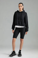 Velvra Modal Cropped Pullover Hoodie