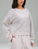 Velvra Modal Fleece Crewneck Sweatshirt w/ Thumb Holes