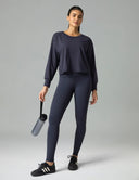 Sorona Oversized Long Sleeve Top w/ Twisted Open Back
