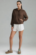 Velvra Modal Cropped Pullover Hoodie