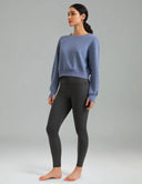 Velvra Modal Fleece Crewneck Sweatshirt w/ Thumb Holes
