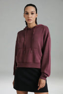 Velvra Modal Cropped Pullover Hoodie