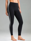 Dreamlux High Waisted No Front Seam 25" Yoga Legging w/ Contrast Trim