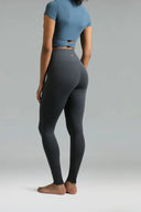 Dreamlux High Waisted No Front Seam 28" Full Length Workout Leggings w/ Pockets