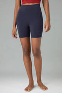 Essential High Waisted No-Roll 6" Sports Shorts w/ Pockets