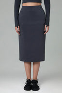 Velvra Modal Streamline Midi Skirt w/ Pockets
