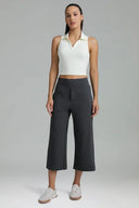 Dreamlux Mid Waisted Cropped Wide Leg Pant