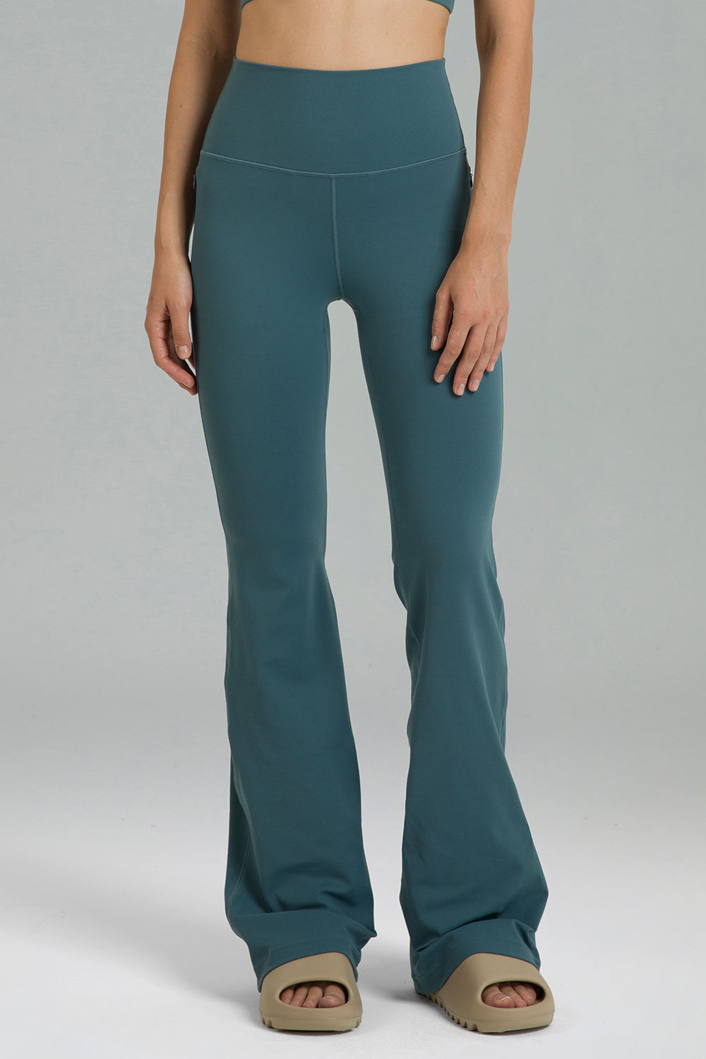 Women's FLX Mixed-Media High-Waisted Leggings with Zip Pockets