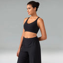 Dreamlux V-Neck Strappy Back Workout Bra – Light Support