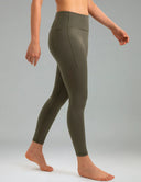 Fleece Lined No Front Seam 26.5" Thermal Leggings w/ Pockets