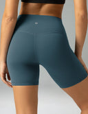 Dreamlux High Waisted No Front Seam 6" Biker Shorts w/ Pockets