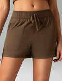 Essential Mid-Rise Casual Shorts w/ Adjustable Waistband 3.5"