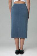 Velvra Modal Streamline Midi Skirt w/ Pockets
