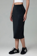 Velvra Modal Streamline Midi Skirt w/ Pockets