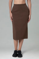 Velvra Modal Streamline Midi Skirt w/ Pockets