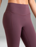 Dreamlux High Waisted No Front Seam Flare Leggings w/Pockets 27.5"