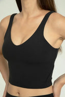 Camiseta sin mangas corta con cuello en V acanalado Dreamlux 