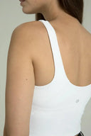Camiseta sin mangas corta con cuello en V acanalado Dreamlux 