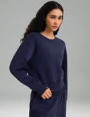 Velvra Modal Fleece Crewneck Sweatshirt w/ Thumb Holes