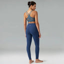 Dreamlux V-Neck Strappy Back Workout Bra – Light Support