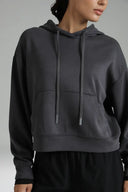 Velvra Modal Cropped Pullover Hoodie