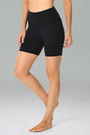 Essential High Waisted No-Roll 6" Sports Shorts w/ Pockets