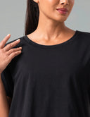 Sorona Batwing Sleeve Twist-Back Relaxed Fit Top