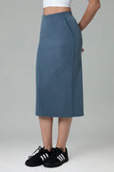 Velvra Modal Streamline Midi Skirt w/ Pockets