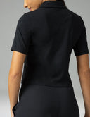 Sorona V-Neck Cropped Polo Shirt – Relaxed Fit