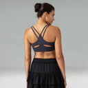 Dreamlux V-Neck Strappy Back Workout Bra – Light Support