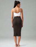 Dreamlux High-Rise Slim-Fit Midi Work Skirt