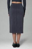 Velvra Modal Streamline Midi Skirt w/ Pockets
