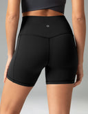 Dreamlux High Waisted No Front Seam 6" Biker Shorts w/ Pockets