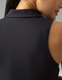 Sorona Sleeveless Crop Polo Tank – Slim-Fit