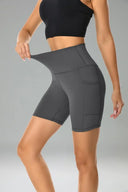 Essential High Waisted No-Roll 6" Sports Shorts w/ Pockets