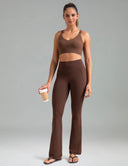 Dreamlux High Waisted No Front Seam Flare Legging w/Pockets 31.5"