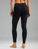 Fleece Lined No Front Seam 26.5" Thermal Leggings w/ Pockets