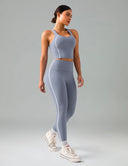 Dreamlux High Waisted No Front Seam 25" Yoga Legging w/ Contrast Trim