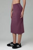Velvra Modal Streamline Midi Skirt w/ Pockets