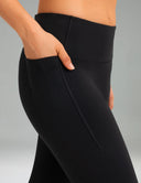 Fleece Lined No Front Seam 26.5" Thermal Leggings w/ Pockets