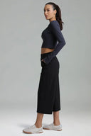 Dreamlux Mid Waisted Cropped Wide Leg Pant
