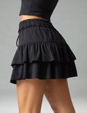 Sorona 3-Layer Ruffle Skirt w/ Built-In Anti-Exposure Short