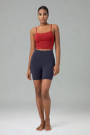 Essential High Waisted No-Roll 6" Sports Shorts w/ Pockets