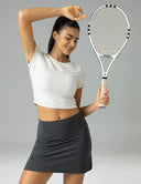 Dreamlux High Waisted Seamless Work Skirt w/ Built-in Shorts & Pockets