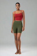 Essential High Waisted No-Roll 6" Sports Shorts w/ Pockets