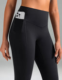 Dreamlux High Waisted No Front Seam Flare Legging w/Pockets 31.5"