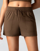 Essential Mid-Rise Casual Shorts w/ Adjustable Waistband 3.5"