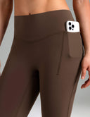 Dreamlux High Waisted No Front Seam Flare Leggings w/Pockets 27.5"