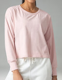 Sorona Oversized Long Sleeve Top w/ Twisted Open Back