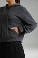 Velvra Modal Cropped Pullover Hoodie